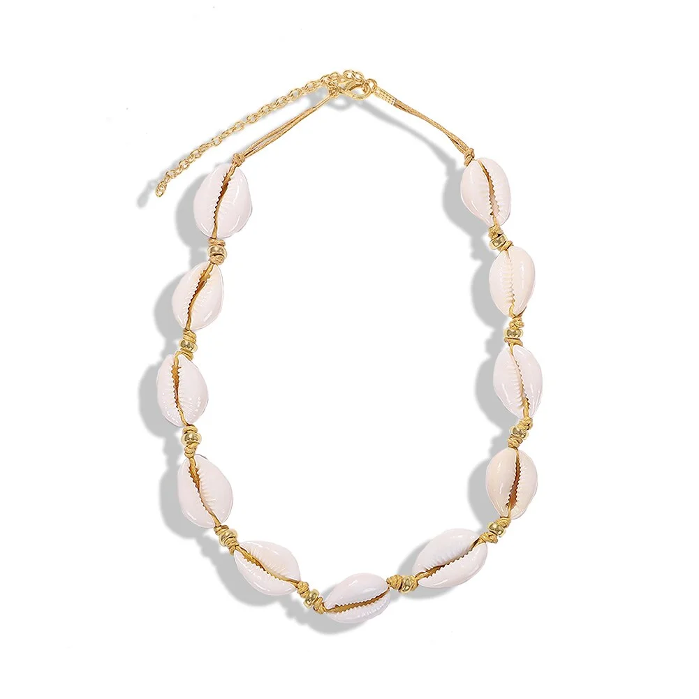 Dvacaman Bohemian Summer Handmade Shell Rope Chain Bracelet for Women Girl Beach Seashell Bracelet Jewelry Party Gifts Wholesale