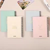 8PCS Simple Positivity A5 / A6 / A7 /B5 Girls Portable Writing Paper Notebooks Diary Meeting Stationery Gift