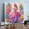 Framed Diamond Painting - Special Shaped - Girl (25x25cm)
