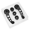 2pcs Aluminum Alloy Car Window Handle Winder Riser Replacement(Black)
