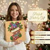 Christmas Stockings Framed Pearl Painting Kit 25x25cm for Adults
