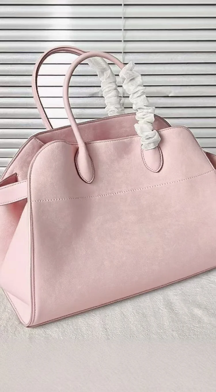 Fashion Pink Large Capacity Suede Tote Handbag