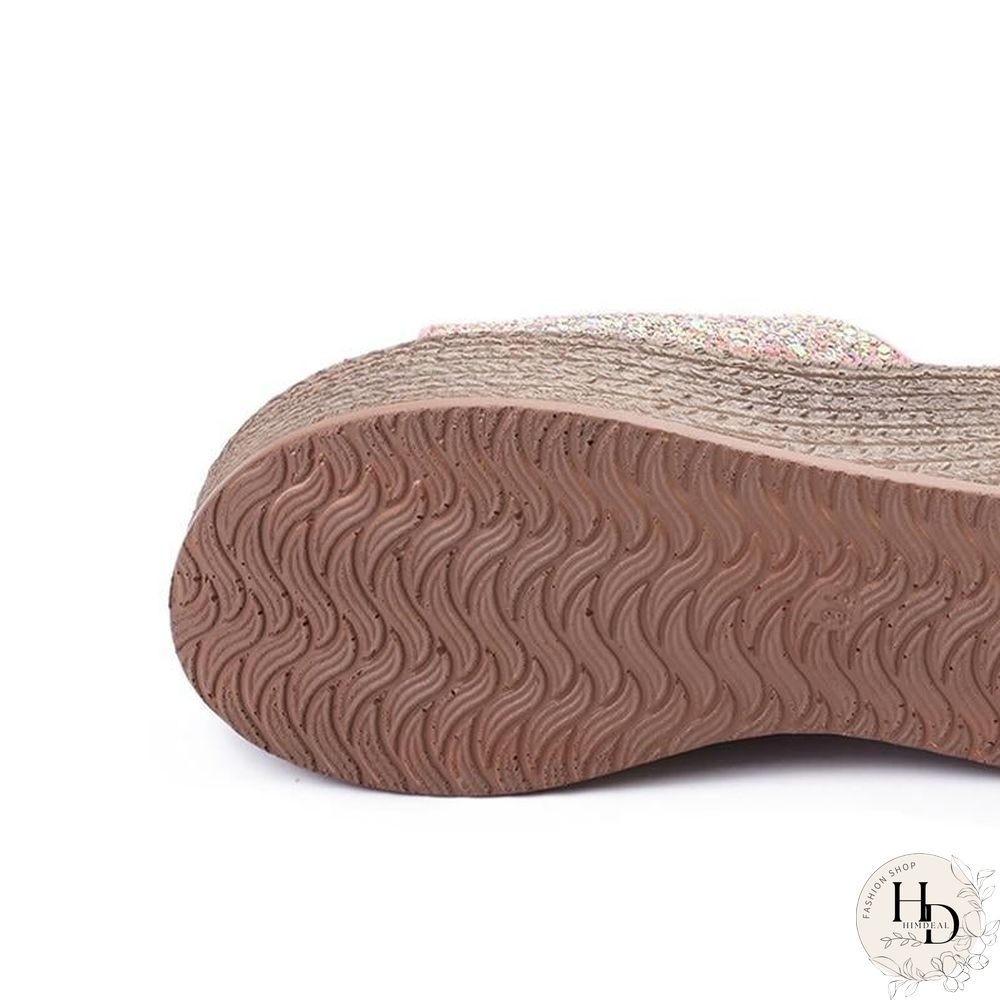 Women Wedge Sandals Slippers High Heels Clog Flip Flop Sandals