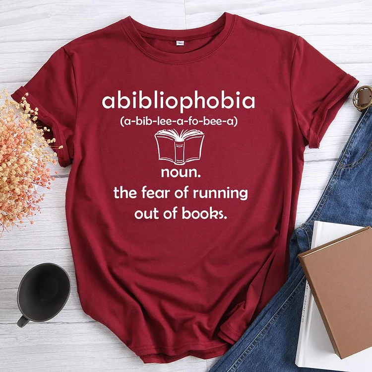 ANB - Abibliophobia Book Book Lovers Tee-010699