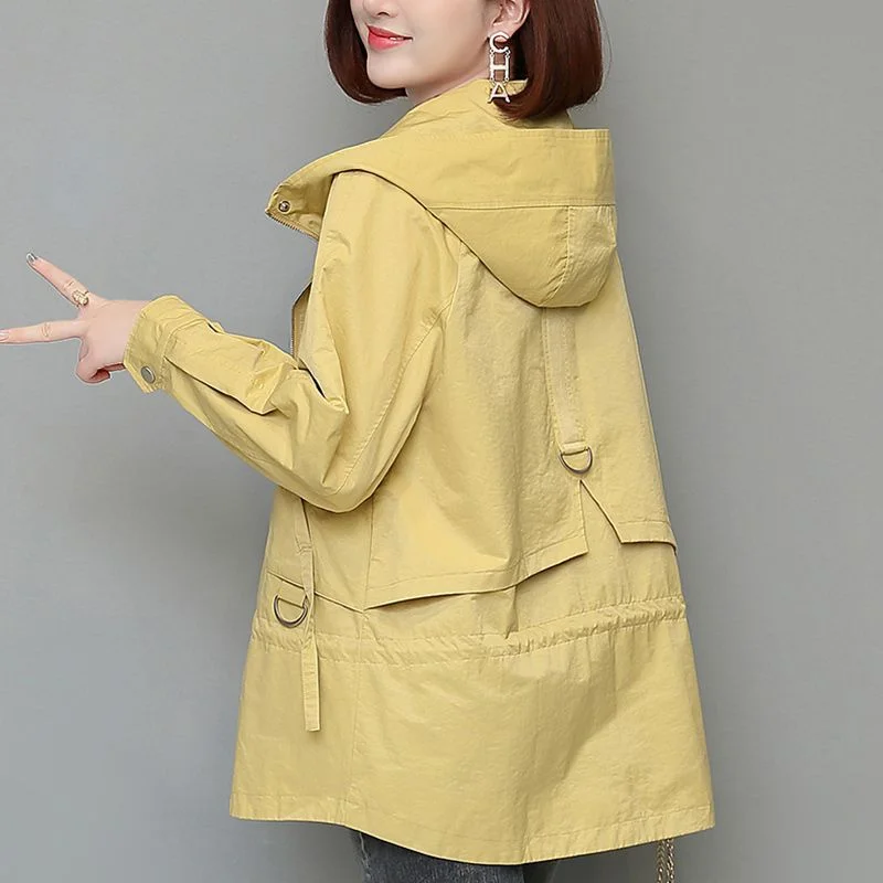 Woherb Small Mother Trench Coat Female 2024 Spring And Autumn New Foreign Style Middle-Aged Mother Dress Korean Version Loose Thin Coat-Outfit Ideas