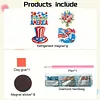 4pcs America 250th Anniversary DIY Diamond Painting Refrigerator Magnet Kit Diamond Art Refrigerator Magnet Rhinestones Refrigerator Magnetic Sticker for Adult Beginners DIY Home Office Decor