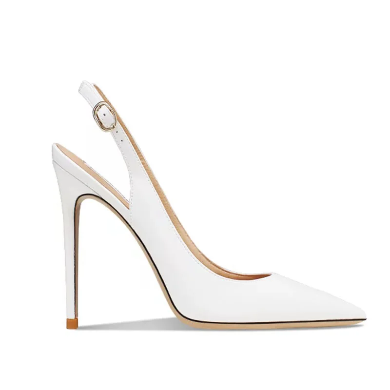 120mm/100mm Women's Sandals Pointed Toe Slingback Heels-MERUMOTE