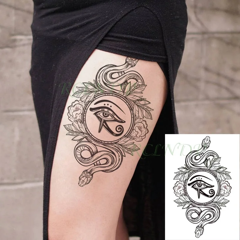 Waterproof Temporary Tattoo Sticker Broken Roman Clock Gear Big Size Body Art Flash Tatoo Fake Tatto Stickers for Girl Men Women