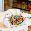 (24cm)Diamond Art Tissue Box Cover DIY PU Desktop(SweetBees and Flowers)