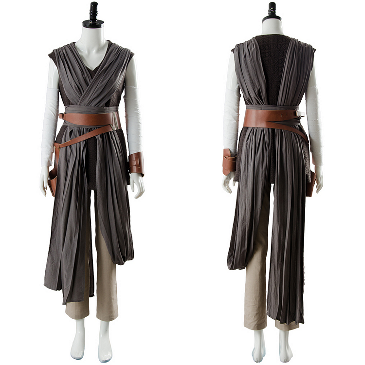 Star Wars 8 The Last Jedi Rey Outfit Ver.2 Cosplay Costume Halloween Carnival Suit