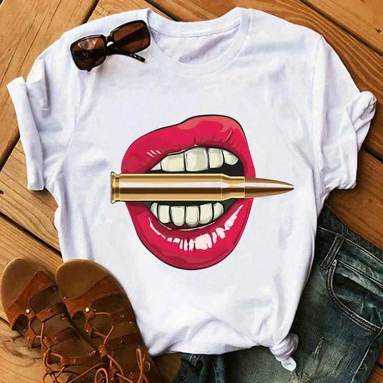 Simple Printed White T-shirt | 168DEAL