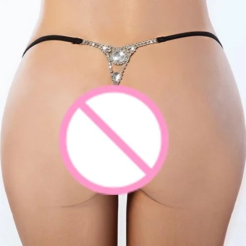 Mini Women Sexy Thong Rhinestone Decor Erotic G-String T-Back Thongs Plus Size Panties Soft material and comfortable design