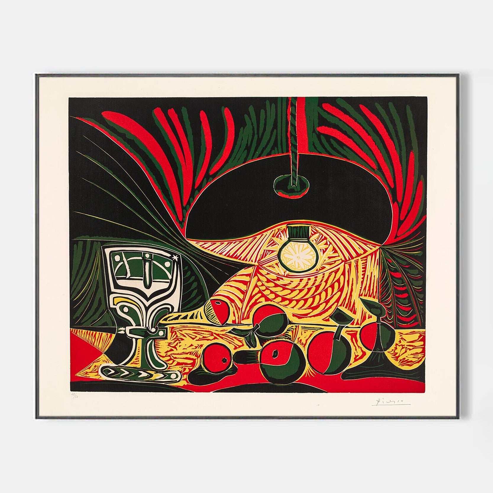 Arabelart Still Life with Glass under the Lamp - Famous Art Reproduction