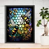>SALE<5D DIY Full Round Drill Diamond Painting Stained Glass Bee Kit Home Decor(A3028)