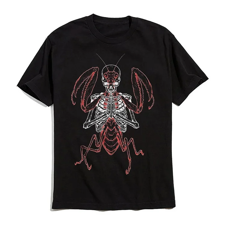 Skeleton & Mantis? Occupied Bodies 4 T-shirt Unisex Graphic Tee 