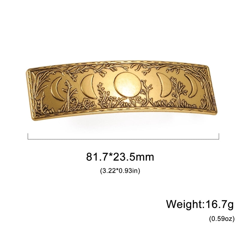 Women’s Retro Minimalist Moon Alloy Plating Hair Clip