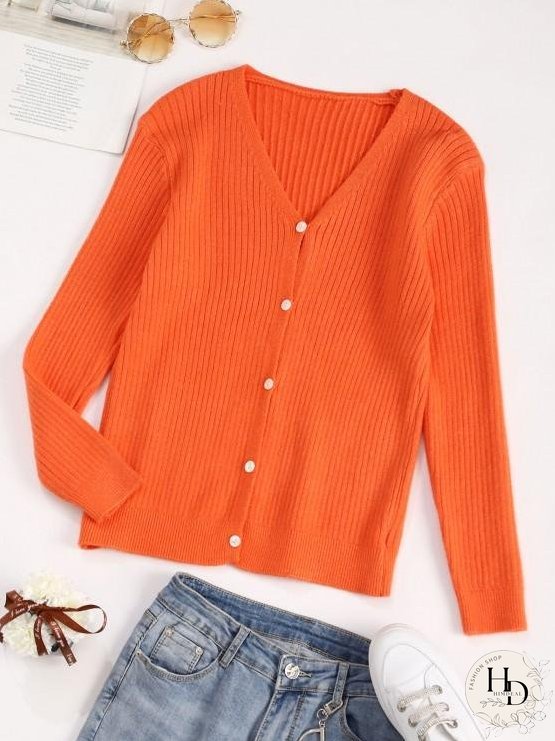 Basic Slouchy Button Up Cardigan