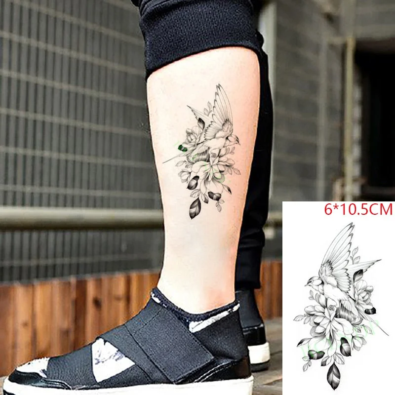 Waterproof Temporary Tattoo Sticker Flame Pattern Line Drawing Fire Element Fake Tatto Flash Tatoo Small Art for Kids Men Women