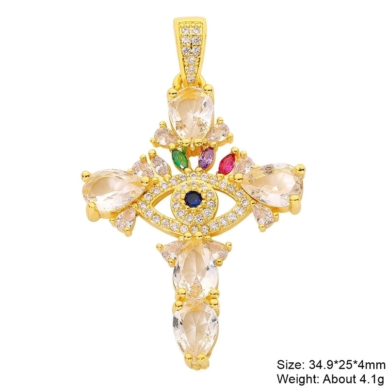 Classic Style Heart Shape Copper Plating Inlay Zircon 18k Gold Plated White Gold Plated Charms Jewelry Accessories