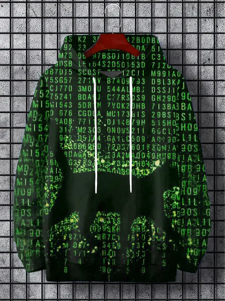 Men's The Source Code Black Cat Art Print Hooded Sweatshirt