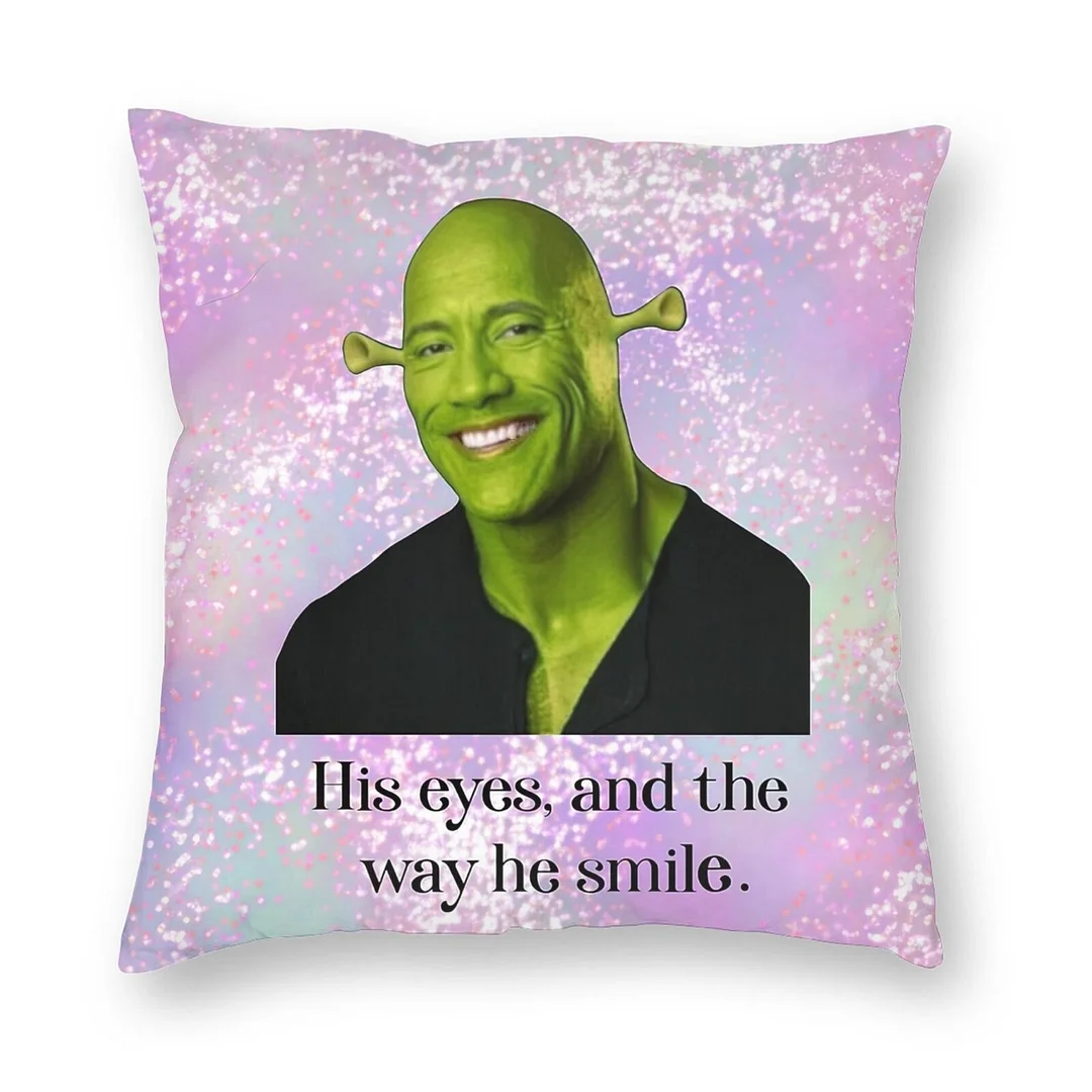 Athvotar Johnson Shrek Pillowcase Decorative Cushions for Living Room Sofa Decor Pillow Case Home Cushion Cover 45*45cm 60x60cm