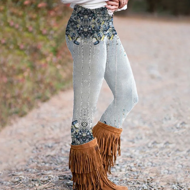 Women's Vintage Graphic Printed Casual Leggings