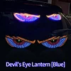 2Pcs LED Car Evil Eyes Warning Lamp USB Car Decoration Devil Eye Light for Truck