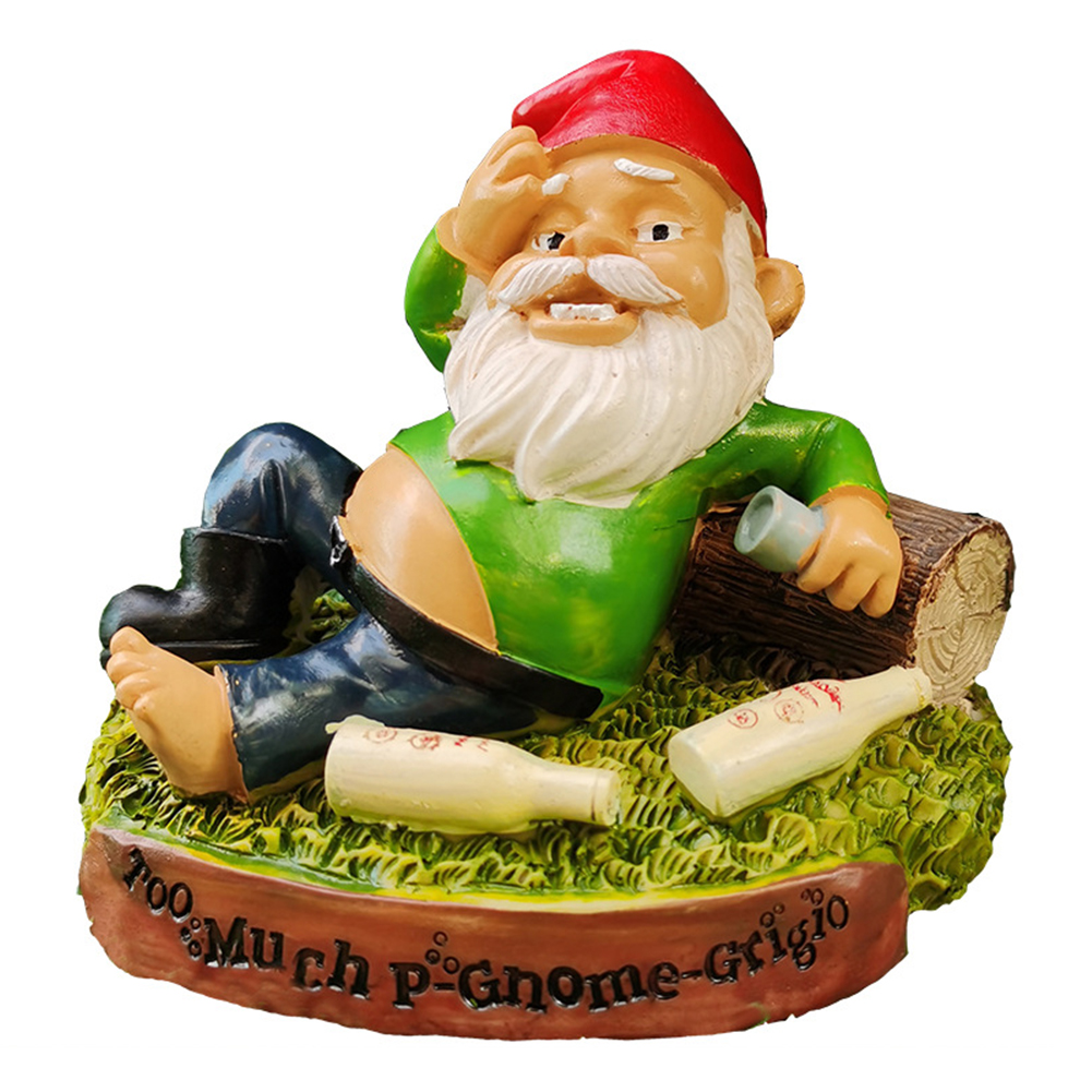 

Drunk Doll Gnome Halloween Christmas Gift Cartoon Dwarf Drunks Statue Decor, 501 Original