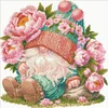 (US Only)Gnome Design DIY Bead Embroidery Kit 40x40cm 9CT Cross Stitch Kit for Home Decor