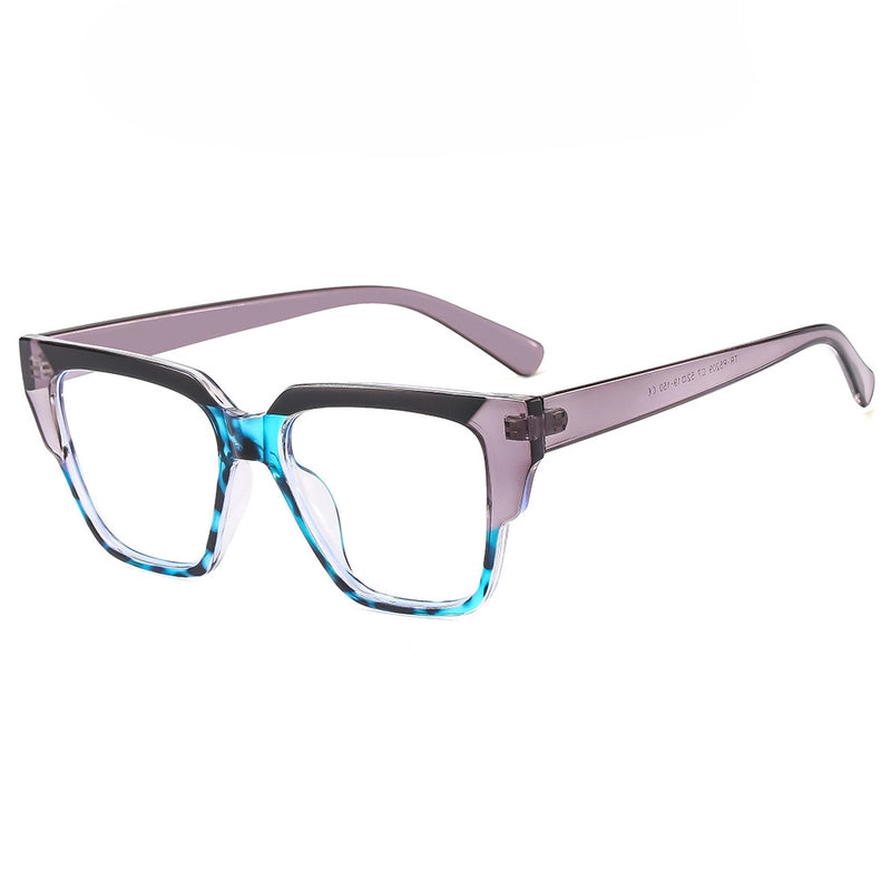 New Fashion Box Retro Personality Entry Lux TR90 Anti-Blue Ray Plain Glasses Glasses Of With Internet Celebrity