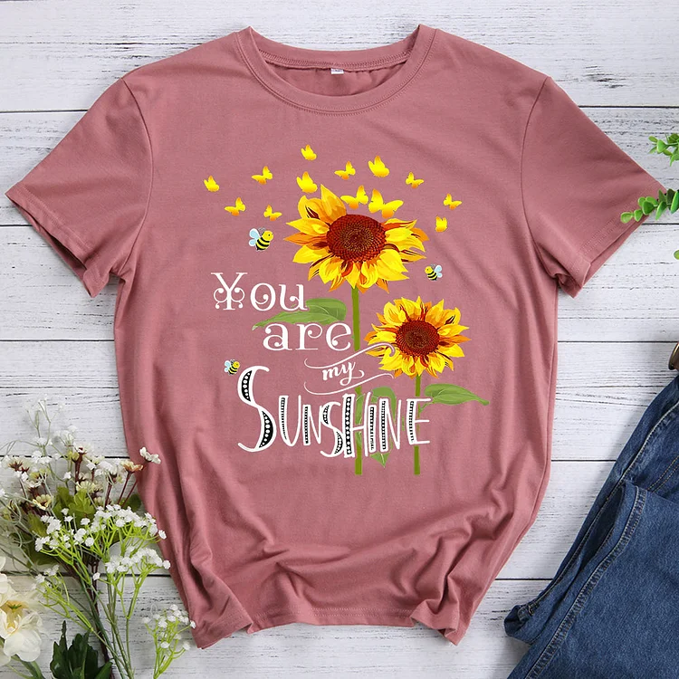 ANB - Butterfly Sunflower You Are My Sunshine T-shirt Tee -08646