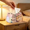 Diamond Art Painting Tissue Box Cover Wear Resist Decorative Paper Napkin Dispenser Multifunction Rhinestone PU Tissue Holder Kit for Adults Home Office Gift (Two Wolves Butterfly)