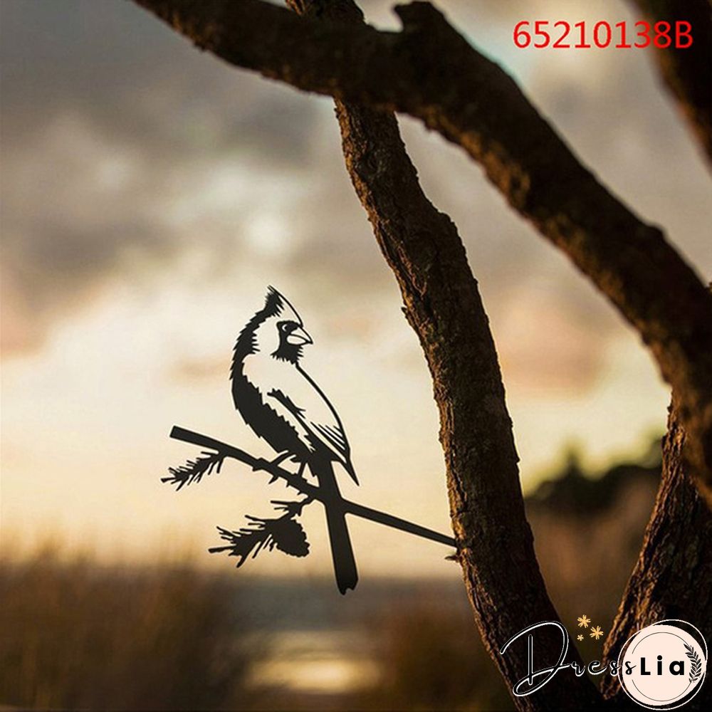 Tree Metal Art Yard Garden Outdoor Branch Gnomes Decoration Sign Rustic Hanging