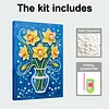 (20x30cm)DIY Flower Vase Framed Handmade Pearl Painting Art Craft Kit Living Home Decor