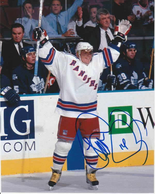 THEOREN FLEURY SIGNED NEW YORK NY RANGERS 8x10 Photo Poster painting! THEO Autograph