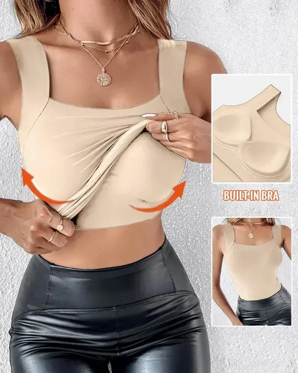 Last Day 49% OFF🔥New Built-In Bra Slim Vest