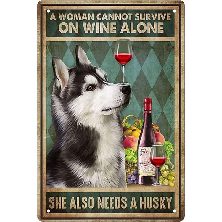 Funny Bulldog Husky Chihuahua Dachshund - Vintage Tin Signs/Wooden Signs - 7.9x11.8in & 11.8x15.7in