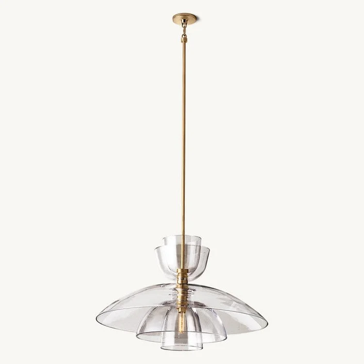 Bloom Clear Glass Cloche Grand Pendant Vjlight