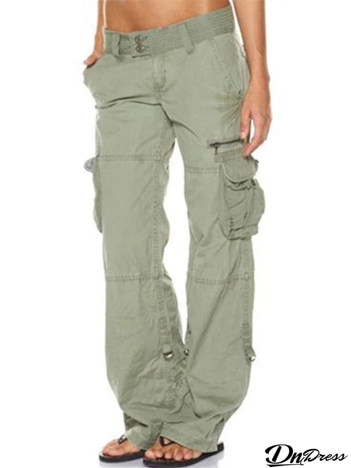 Women's Cool Multiple Pockets Wide Leg Cargo Pants