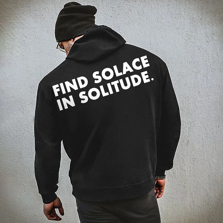 Find Solace In Solitude Print Hoodie