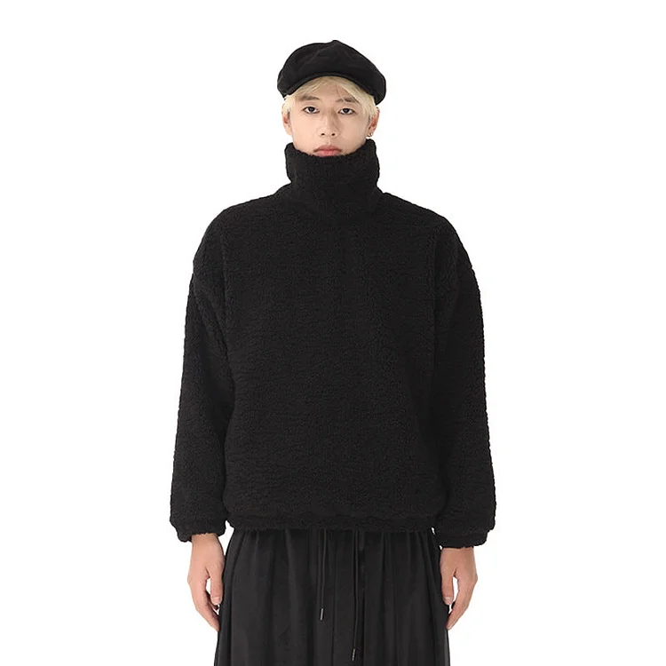 Original Darkwear Casual High-neck Pullover Lamb Sweat Shirts-dark style-men's clothing-halloween