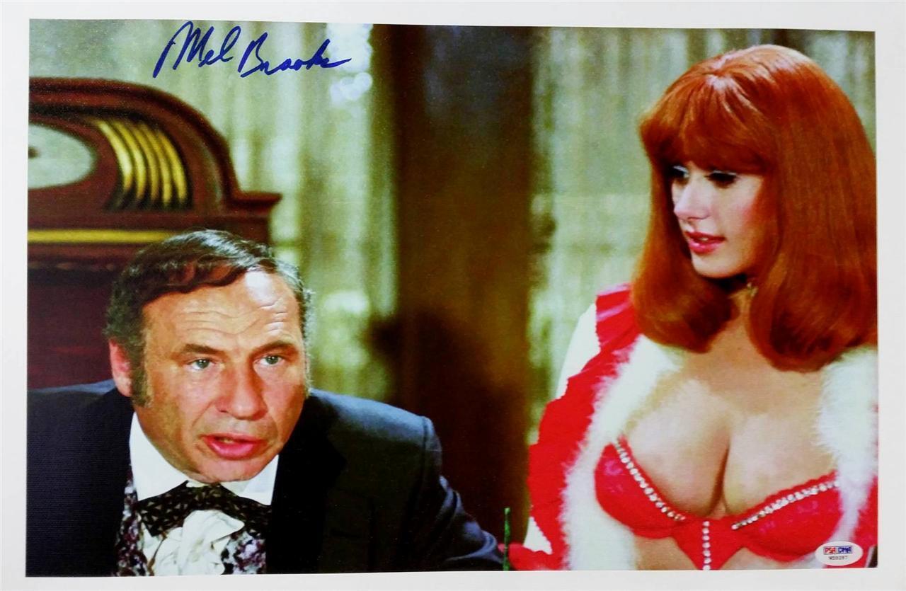 MEL BROOKS SIGNED Blazing Saddles 11x17 CANVAS Photo Poster painting PRINT PSA/DNA