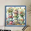 Teacups And Vases-11CT Stamped Cross Stitch 45*45cm/17.72*17.72in tapestrymarket