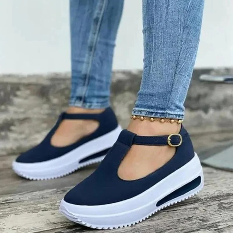 2022 New Women Sandals Vintage Wedge Shoes Buckle Strap Straw Thick Bottom Flats Platform Sandals Female Open Toe Beach Footwear