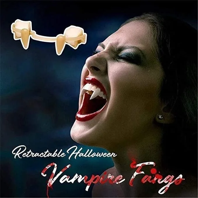(Halloween Early Sale-) Retractable Halloween Vampire Fangs