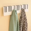 Piano Wooden Coat Racks, Whimsical Creative Piano Keys, Wall Mounted Coat Hook, Hanger Wall Decoration Hat Storage Rack, Key Holder, Coat Hook