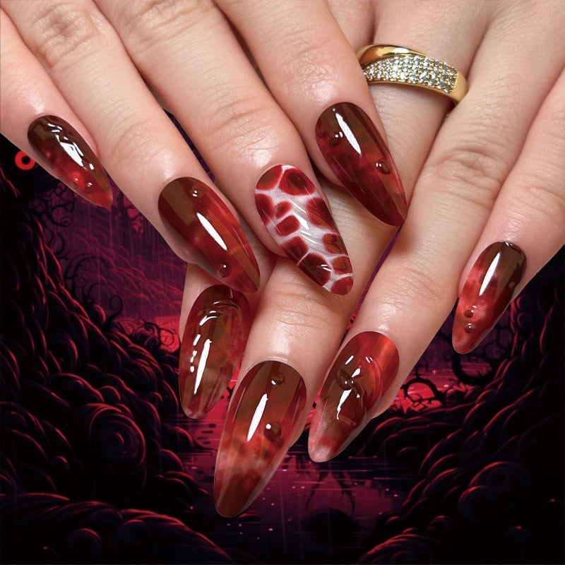 Halloween Casual Gradient Color ABS Press-on Nails 1 Set