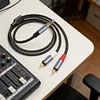 3.5mm To RCA Cable Nylon Braided 3.5mm 1/8 Inch Male TRS To 2 RCA Y Splitter Cable for Smartphones MP3 Tablets Speakers HDTV