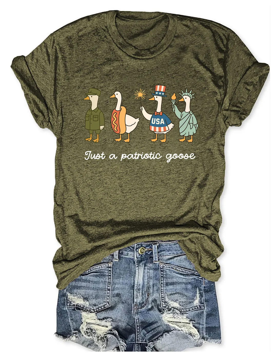 4th of July Silly Goose T-shirt