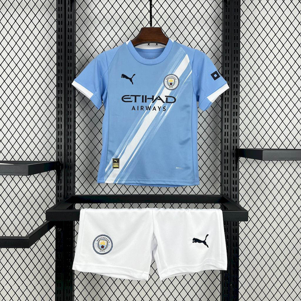 2025-2026 KIDS Manchester City Home Football Shirt 1:1 Thai Quality- Maxi Kit
